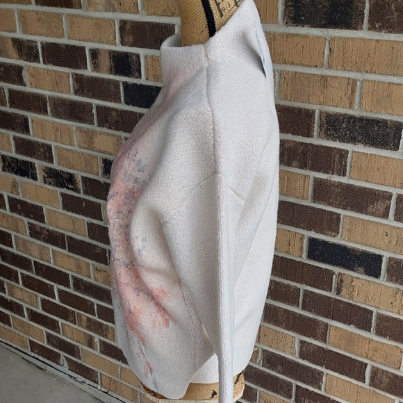 NWT Mock Neck Embellished Floral Sweater - Picture 5 of 11